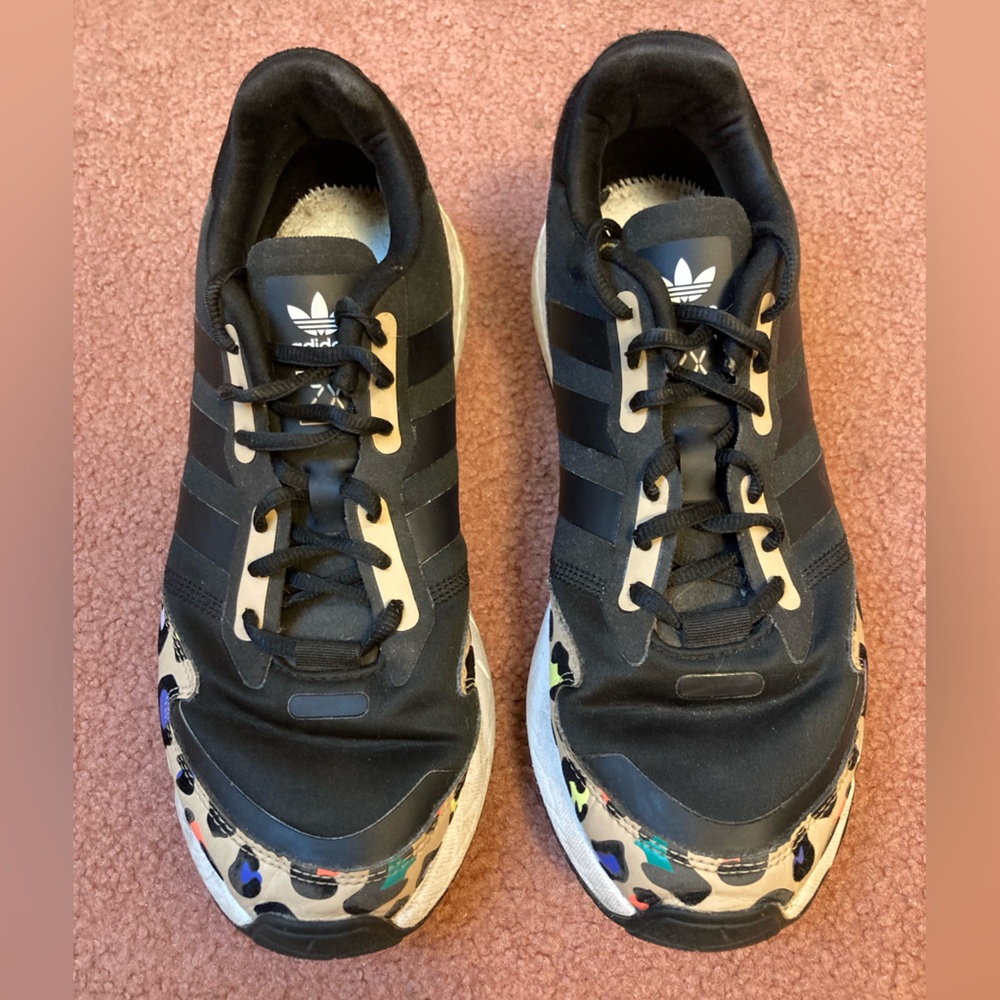 adidas Originals Womens Zx 1k Boost Leopard Print Sneakers **No Insoles** - Picture 2 of 9